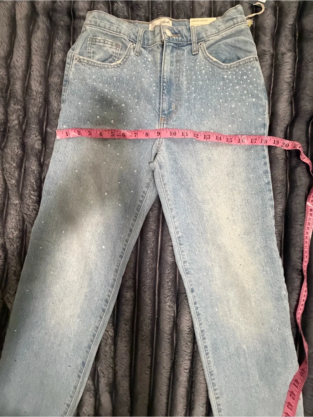 Universal Thread Light Wash Rhinestone Bootcut Jeans - Picture 8 of 9